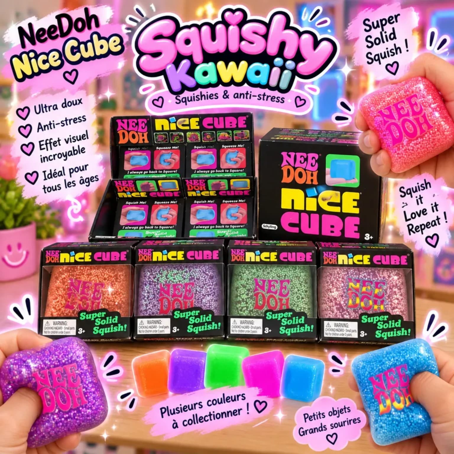 Cube Squishy Lumineux