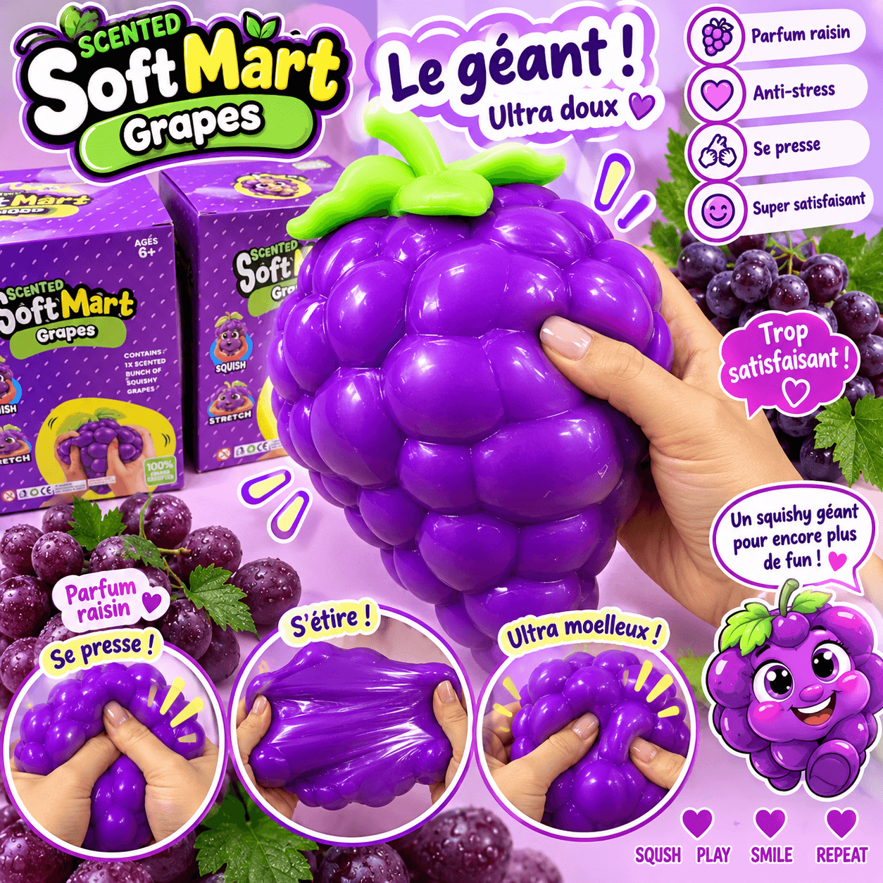 Squishy Raisin Géant Soft Mart