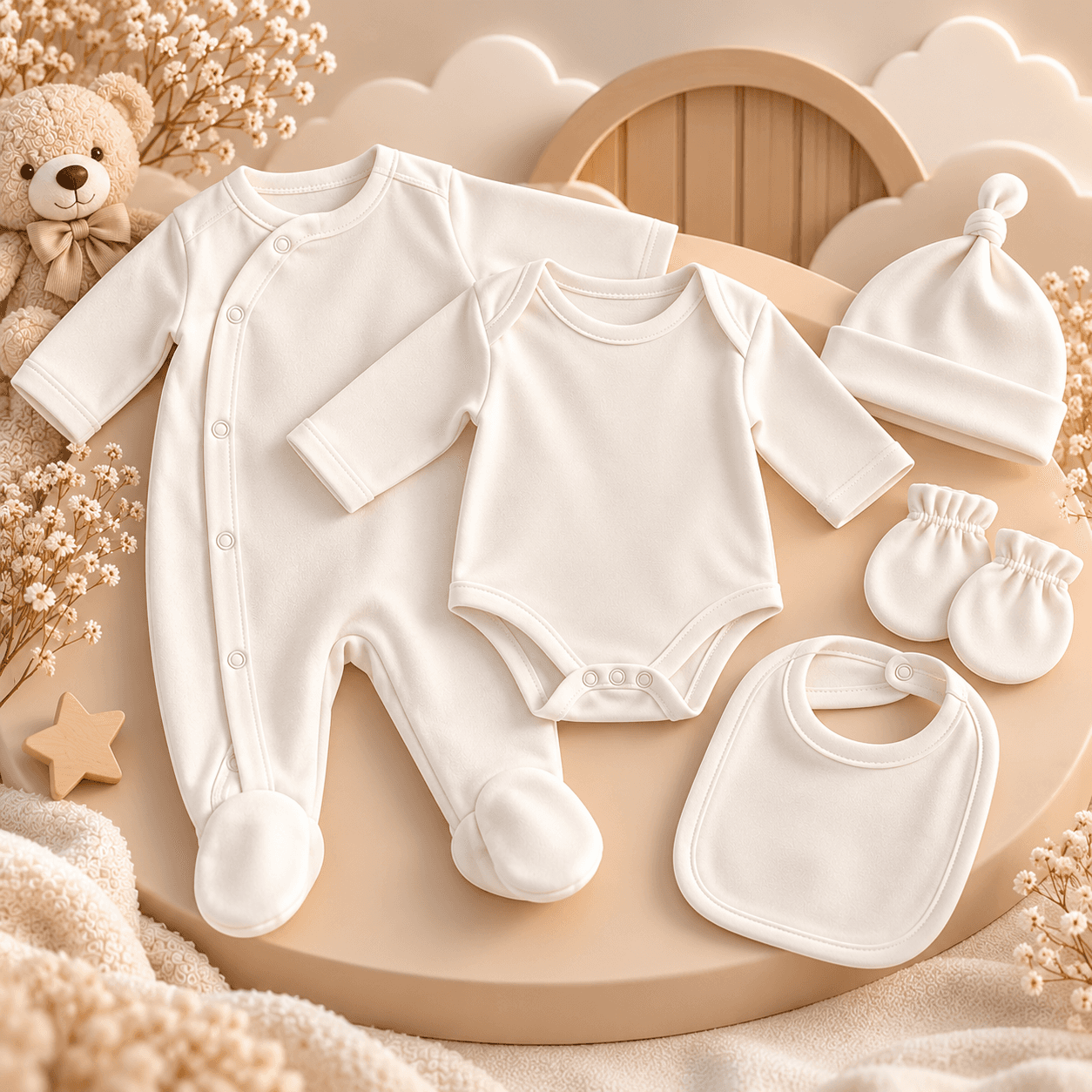 Ensemble naissance bébé 5 pièces